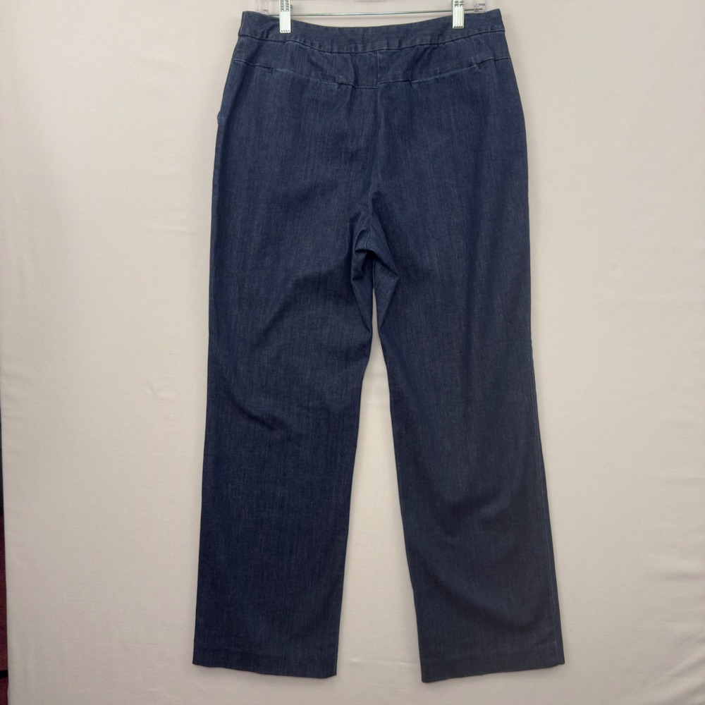Talbots‎ Womens Blue Stretch Denim Pants Size 12 Straight Leg Classic - Picture 7 of 10